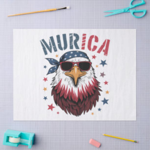 Papel De Seda 4 de julio Patriótico Divertido Águila EE. UU.