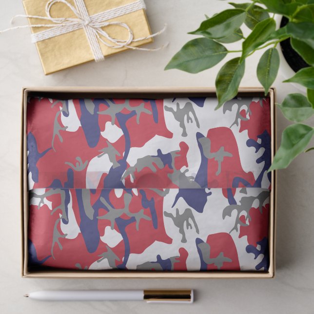 Papel De Seda 4th of July, Independence day, Camouflage Gray (Regalo )