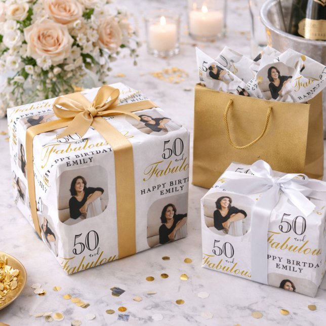 Papel De Seda 50 and Fabulous Photo 50th Birthday (Subido por el creador)