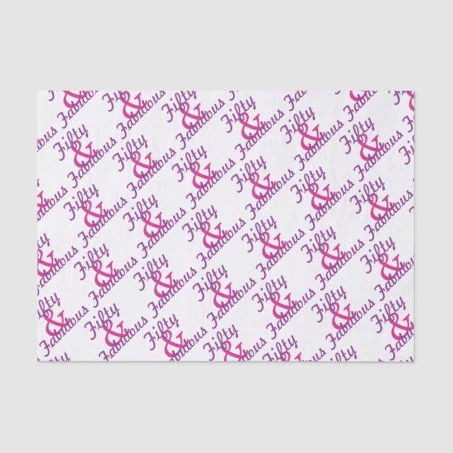 Papel De Seda 50 y 50.o cumpleaños fabuloso (Anverso)