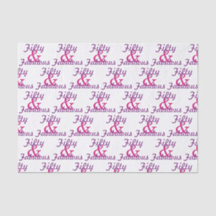 Papel De Seda 50 y 50.o cumpleaños fabuloso