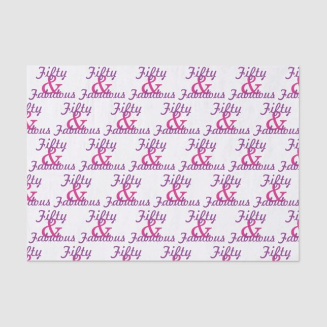 Papel De Seda 50 y 50.o cumpleaños fabuloso (Anverso)