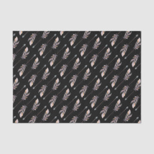 Papel De Seda 50 y fabuloso cumpleaños plumas rosa boho negro