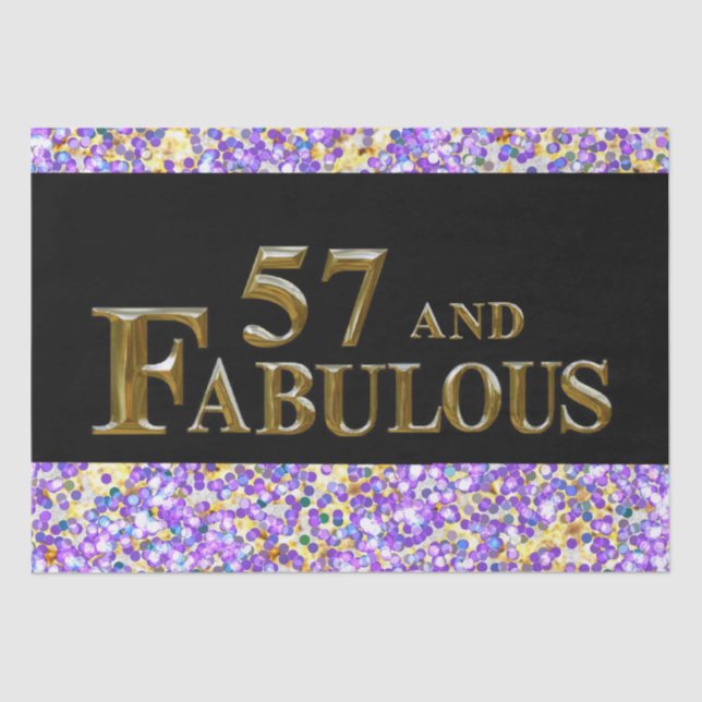 Papel De Seda 57 cumpleaños (Anverso)