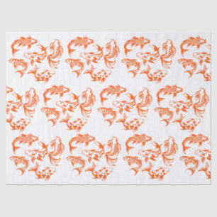 Papel De Seda 5 peces koi Karp DIY colores naranja