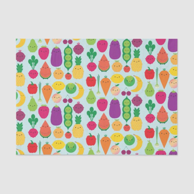 Papel De Seda 5 una fruta y verduras del día (Anverso)
