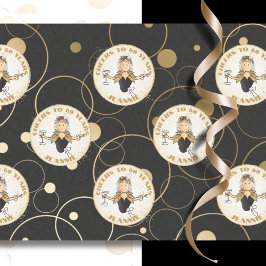 Papel De Seda 60.º cumpleaños Funny Fab Black Gold Birthday
