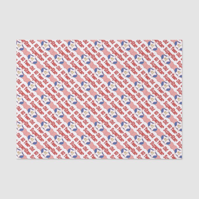 Papel De Seda 60.o cumpleaños de la superestrella (Anverso)