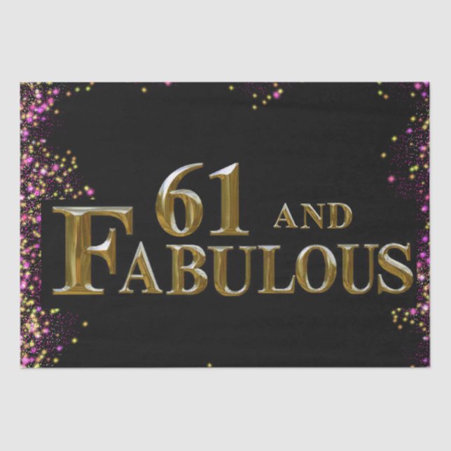 Papel De Seda 61 cumpleaños (Anverso)