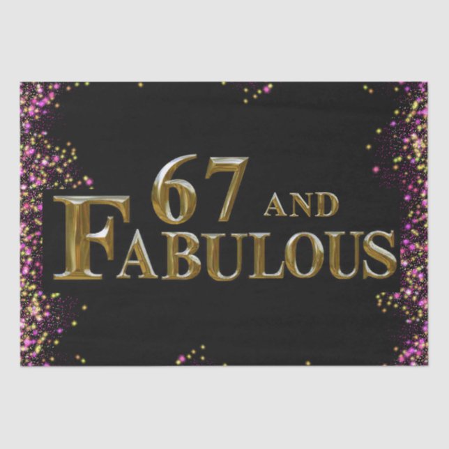 Papel De Seda 67 cumpleaños (Anverso)