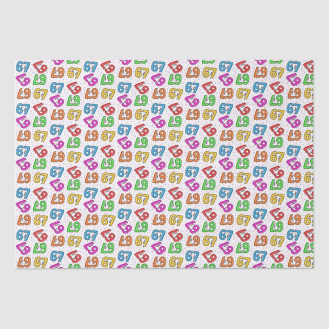 Papel De Seda "67" Viral Confetti Tissue Paper (Anverso)