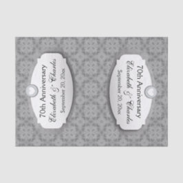 Papel De Seda 70 Aniversario Boda Platinum Z03