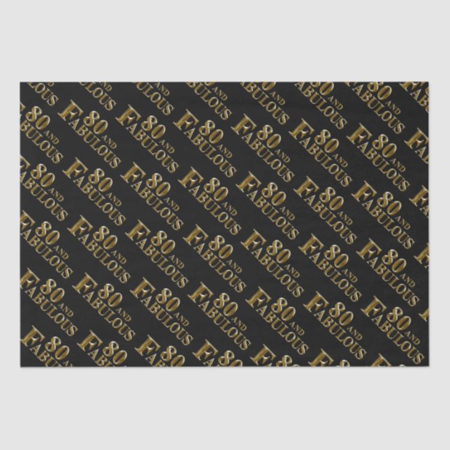 Papel De Seda 80.º cumpleaños (Anverso)