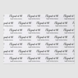 Papel De Seda 80.º cumpleaños elegante a los 80 años de personal