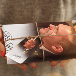 Papel De Seda 80.º festividad masculina Monograma simple foto