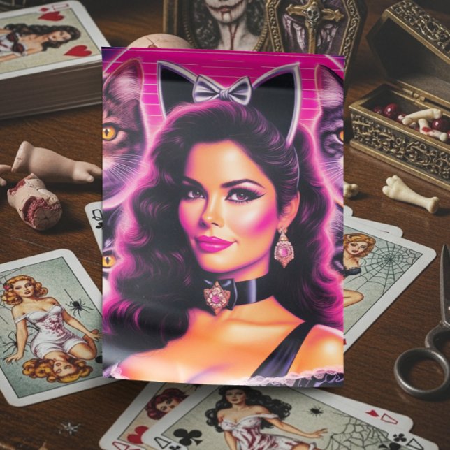 Papel De Seda 80s Retrowave Cat Woman (Subido por el creador)