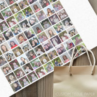 81 Cuadrado de Collage de fotos con texto - blanco