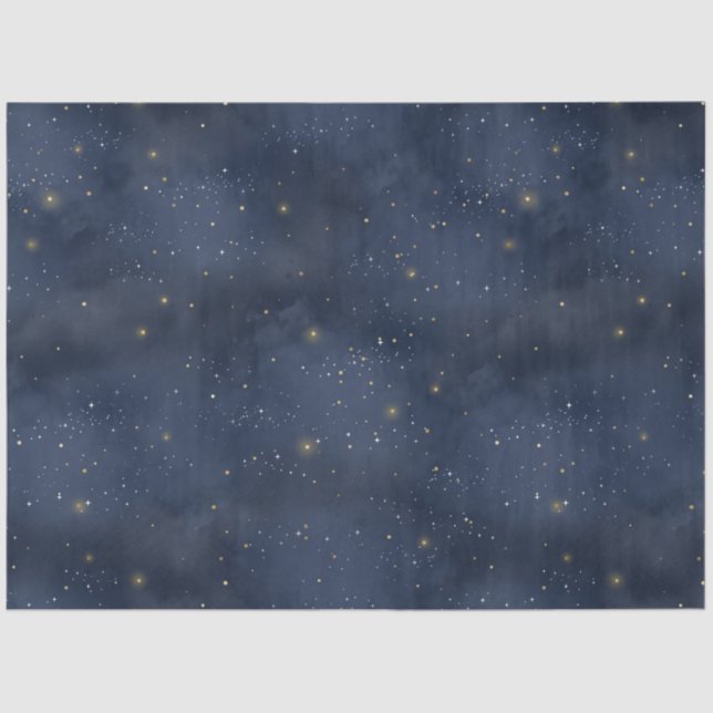 Papel De Seda A Celestial Starry Night Series Design 13 (Anverso)