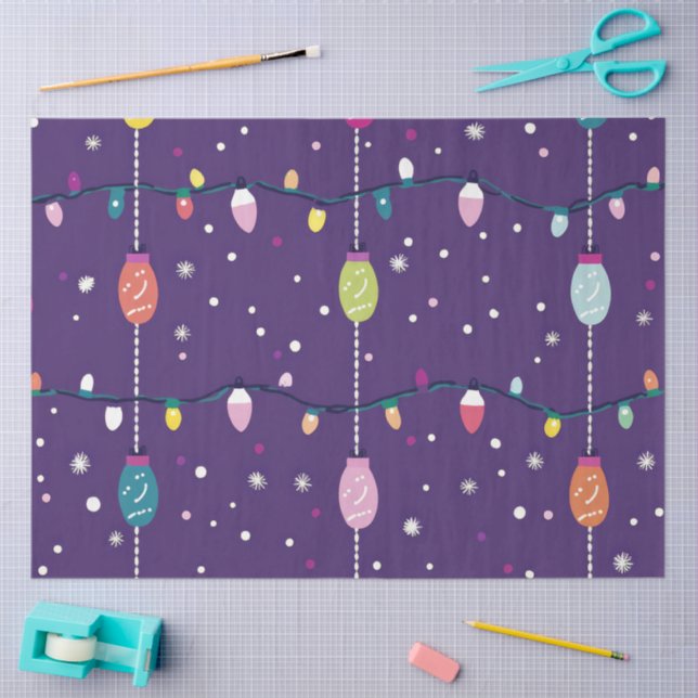 Papel De Seda A Christmas Light Series Design #10 (Artesanía)