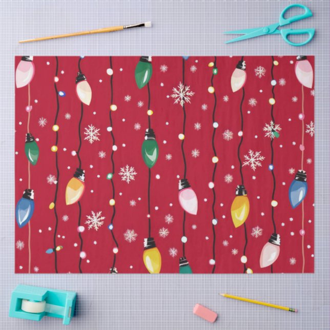 Papel De Seda A Christmas Light Series Design #12 (Artesanía)