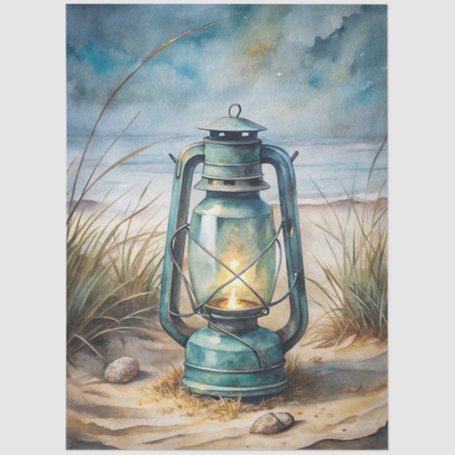 Papel De Seda A Coastal Series Design 3 Tissue Paper (Anverso)