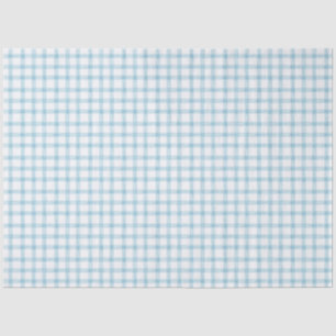 Papel de seda a cuadros azul cielo 001