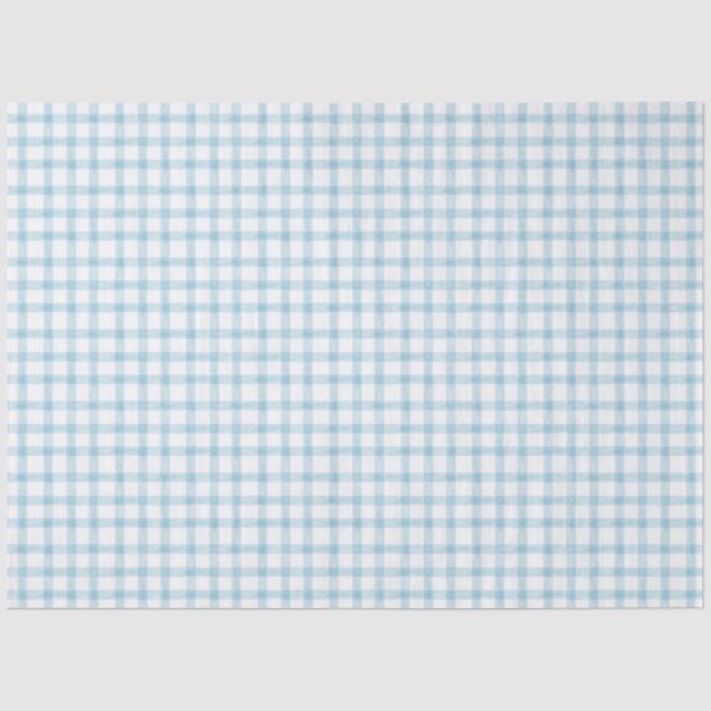 Papel de seda a cuadros azul cielo 001 (Anverso)