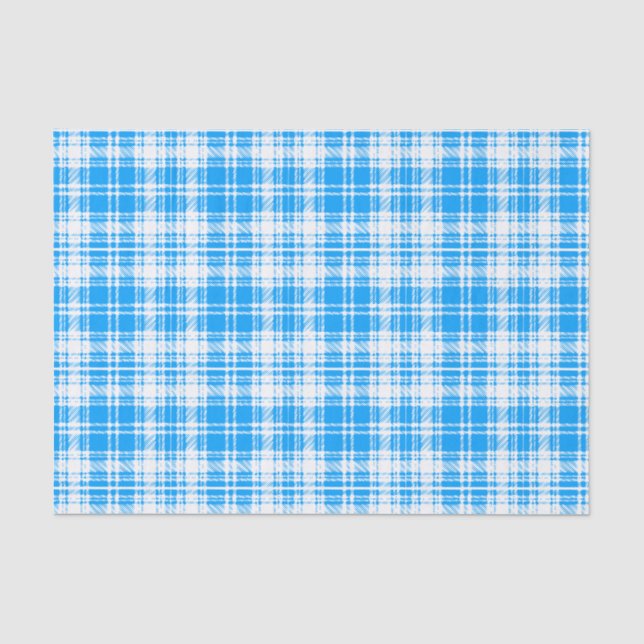 Papel de seda a cuadros azul y blanco (Anverso)