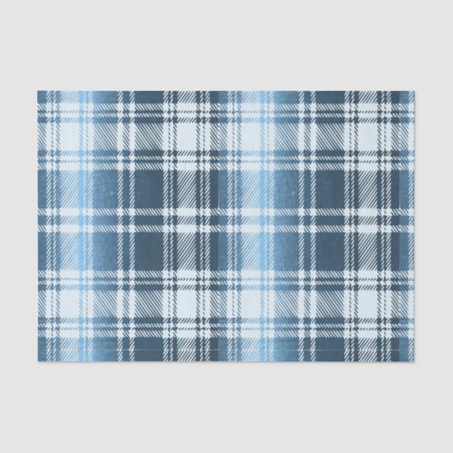 Papel de seda a cuadros azules (Anverso)