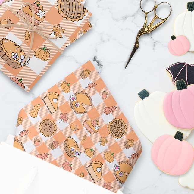 Papel de seda a cuadros de pastel de calabaza (Subido por el creador)