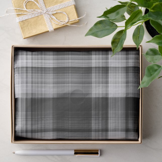 Papel de seda a cuadros gris (Regalo )