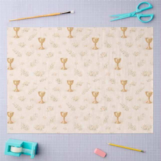 Papel De Seda A First Holy Communion Design #13 (Artesanía)