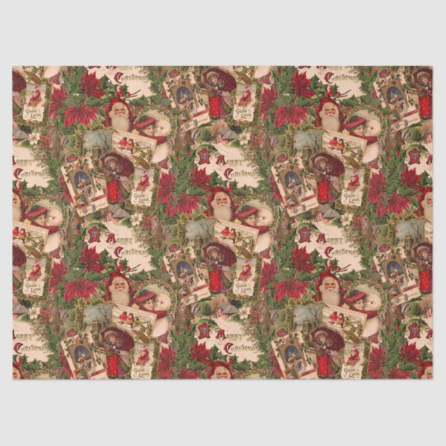 Papel De Seda A Jumble of Victorian Holiday Postcards (Anverso)