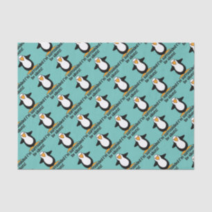 Papel De Seda ¡A los idiotas me rodeo! Pingüino divertido