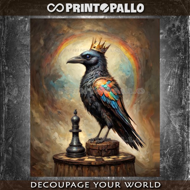 Papel De Seda A Rainbow Raven King of Chess - Tissue Paper (Subido por el creador)