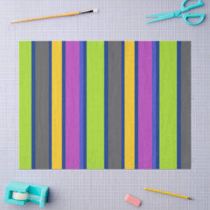 Papel de Seda a Rayas Coloridas