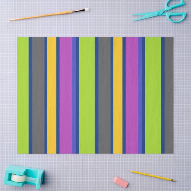 Papel de Seda a Rayas Coloridas (Artesanía)