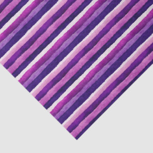 Papel de seda a rayas con efecto acuarela púrpura