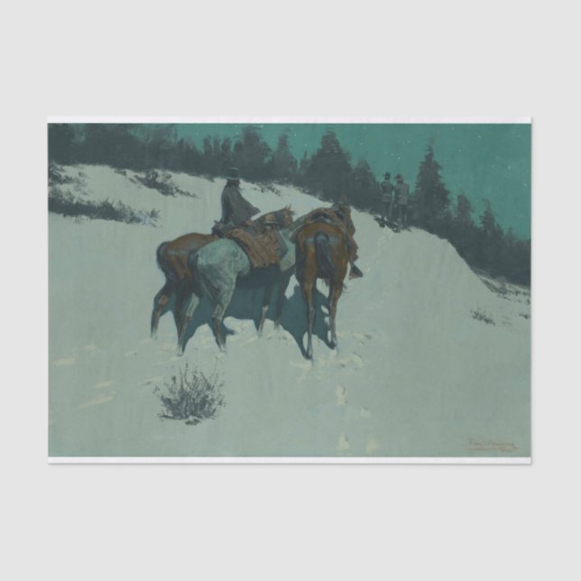 Papel De Seda A Reconnaissance by Frederic Remington (Anverso)