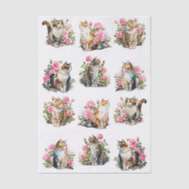 Papel De Seda A Set of Watercolor Cats (Left & Right Facing)