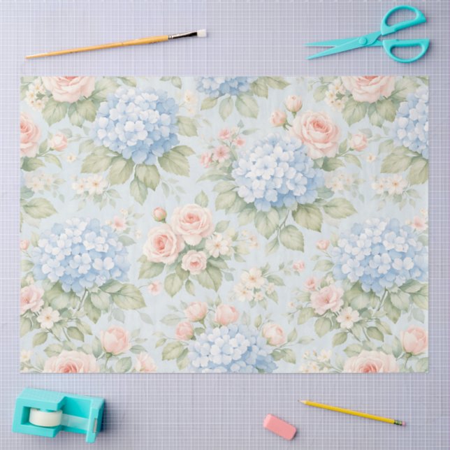 Papel De Seda A Springy Floral Design #9 (Artesanía)