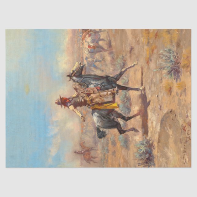 Papel De Seda A través del álcali por Charles Marion Russell (Anverso)