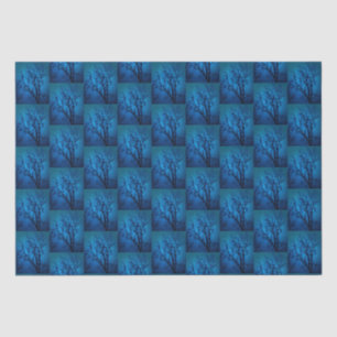 Papel De Seda A Través Del Patrón De Resumen Azul Del Vidrio, Ár