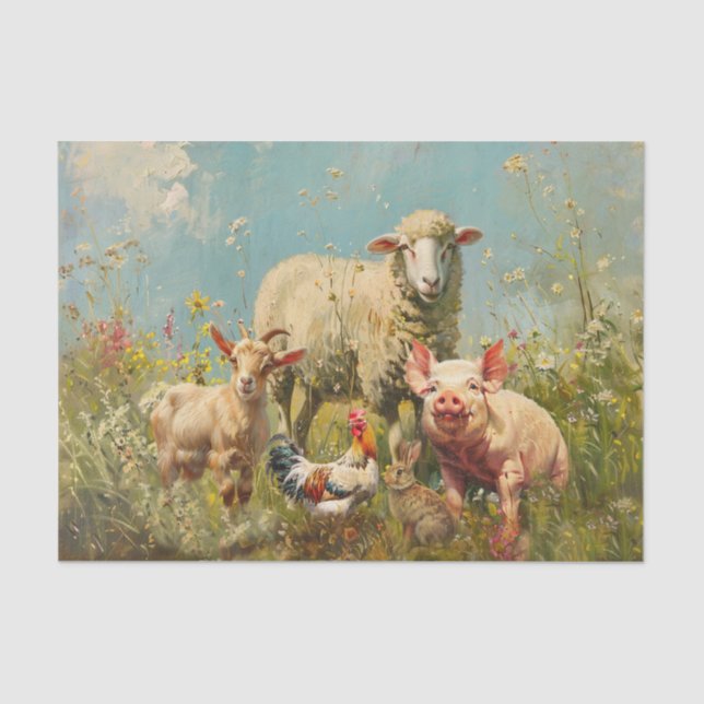 Papel De Seda Abajo en la granja (Anverso)