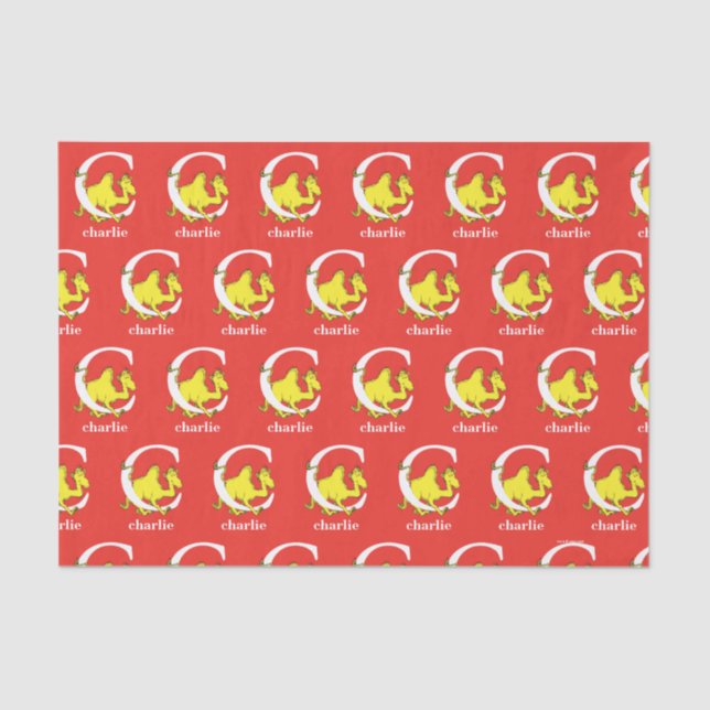 Papel De Seda ABC del Dr. Seuss: Carta C - Blanco | Añadir su no (Anverso)