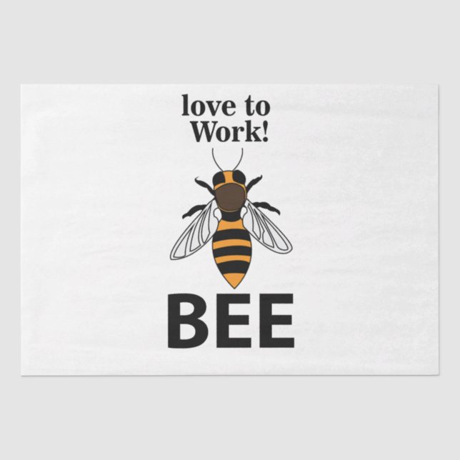 Papel De Seda Abeja Ama Trabajar Abeja (Anverso)