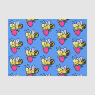 Papel De Seda Abeja graciosa y linda con ilustracion personaliza
