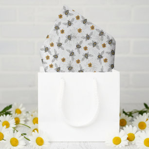 Papel De Seda Abeja Melífera de Primavera y Verano con Zumbido B