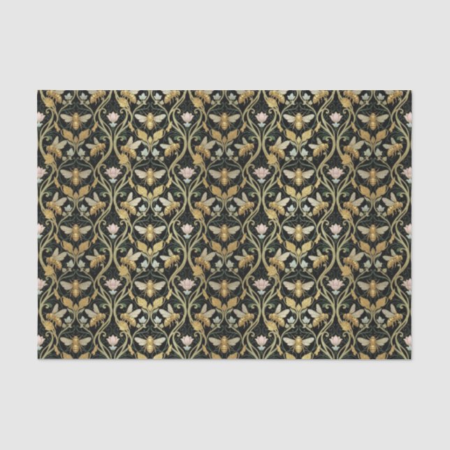 Papel De Seda Abejas Art Nouveau (Anverso)