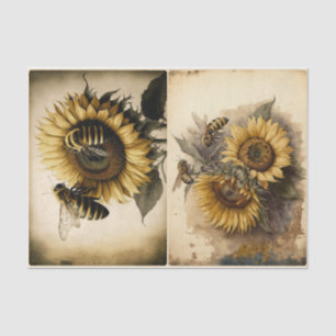 Papel De Seda Abejas de girasol
